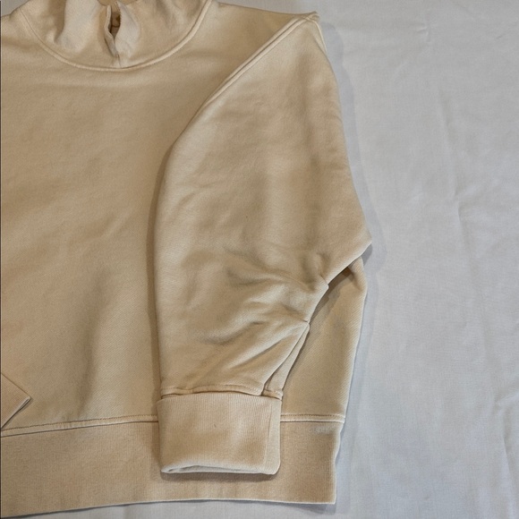 Citizens of Humanity COH Mock Neck Cream Beige Sweatshirt Small USA Made - Picture 5 of 14